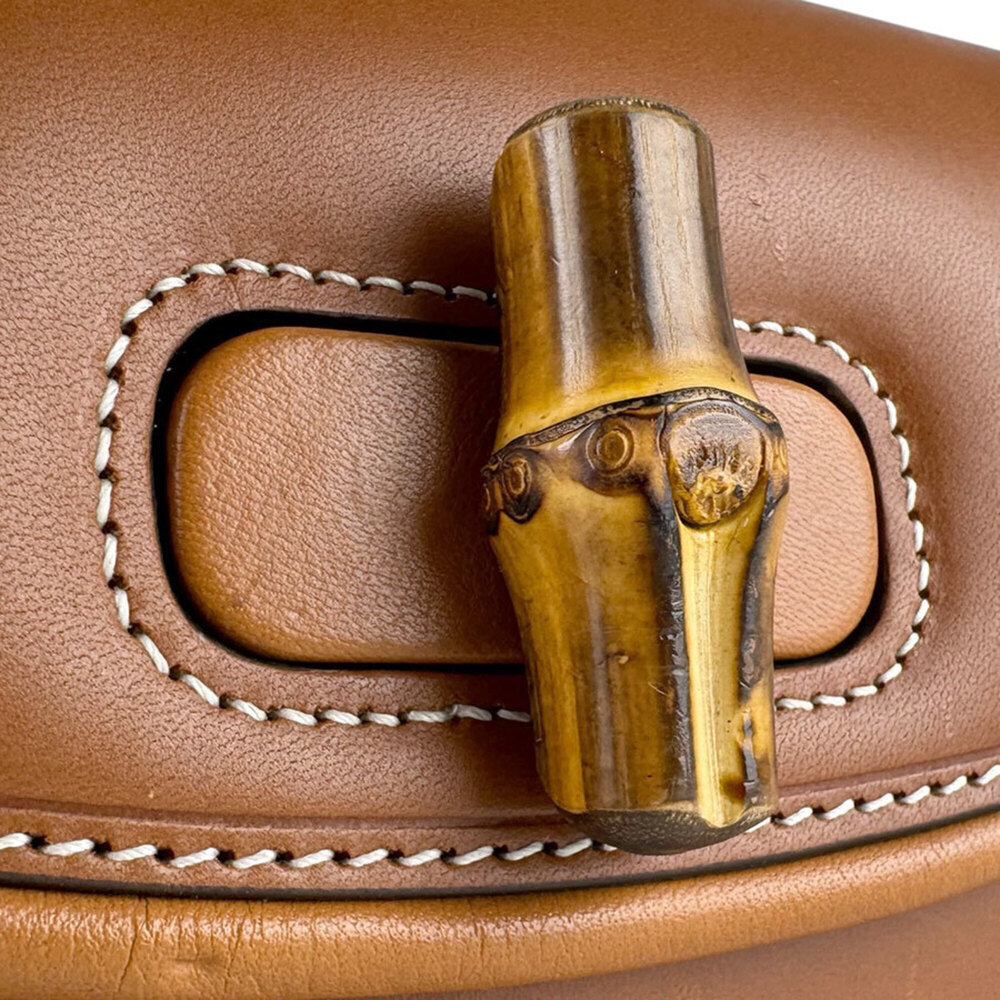 GUCCI Brown Leather Bamboo Fanny Pack - Picture 13 of 15